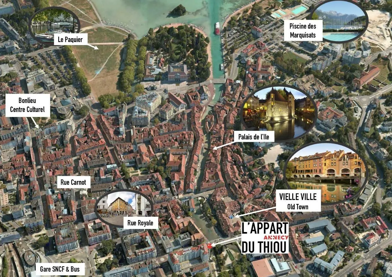 Appartement L'Appart du Thiou - Au coeur d'Annecy avec Garage